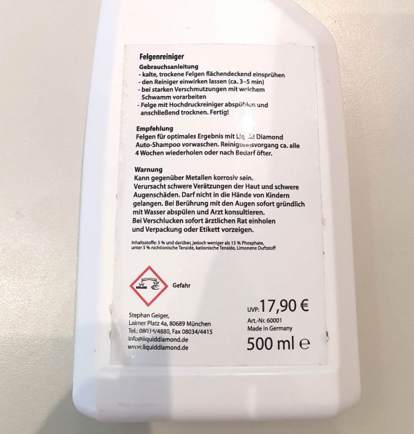 Liquid Diamond Autopflegeprodukte